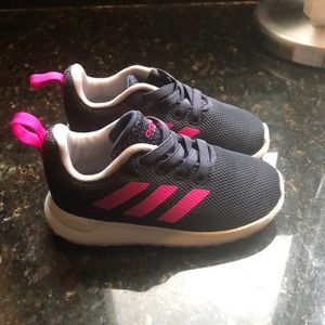 Toddler girl adidas sneakers.